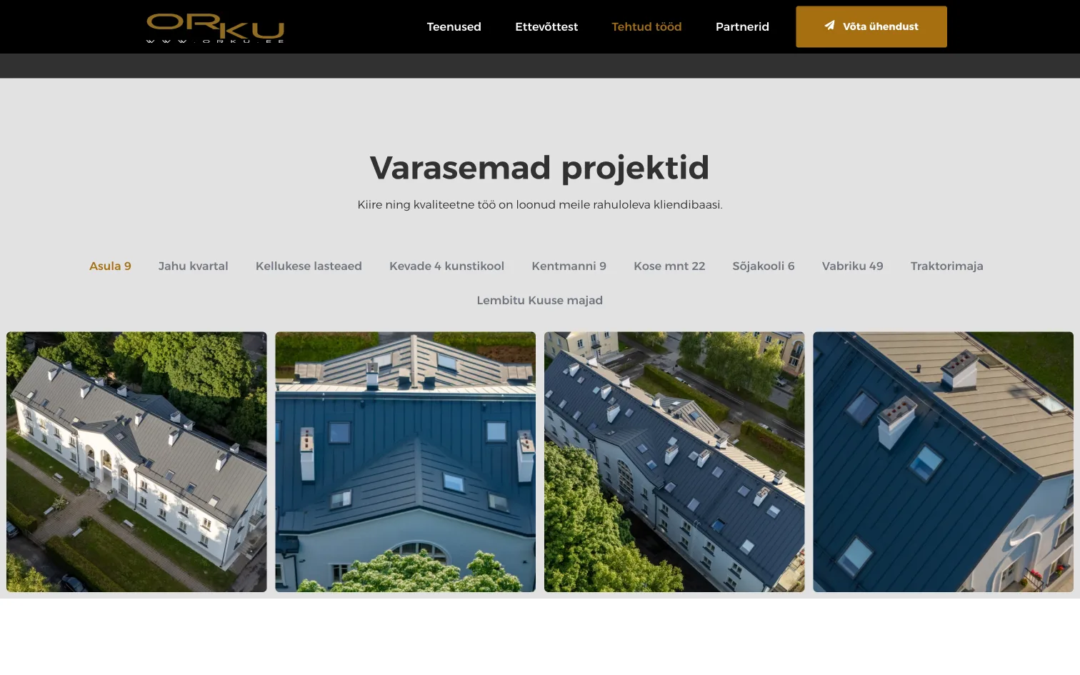 Orku Ehitus koduleht – Vaade